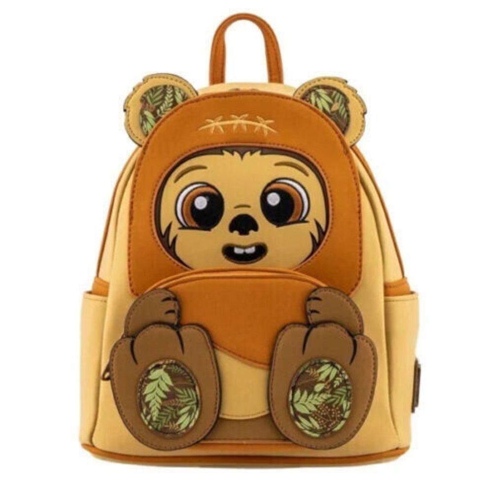 Loungefly Star Wars Ewok Wicket Teddy Bear Footsie Cosplay Mini Backpack